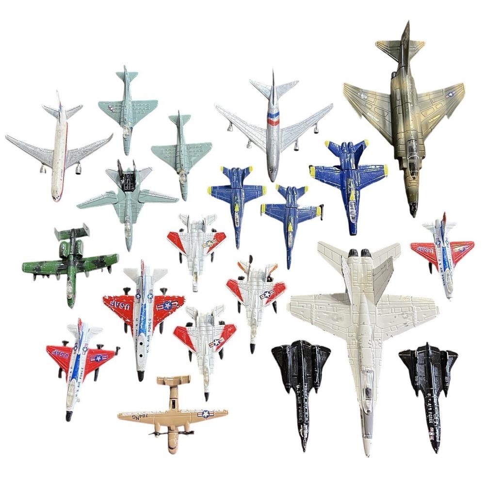 Vintage Lot Of Diecast Plane Fighter‎ Jet USAF Blue Angels Camo Air Force Navy